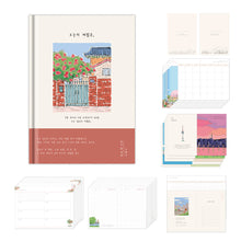 Load image into Gallery viewer, Monolike Seoul : Today's Season 6-Month Hardcover Diary, Wall - Undated Academic Weekly & Monthly Planner