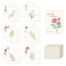 Load image into Gallery viewer, Monolike Day by Day Card, 120 The Old Garden - Mix 48 Mini Single cards, 24 envelopes Package