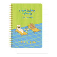 Load image into Gallery viewer, Monolike Unmatched Friends A5 Line Spiral Notebook, Sunbed - Hardcover 5.83 x 8.27inch 128 Page