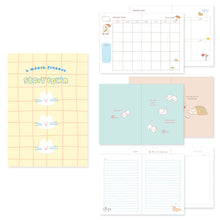 Load image into Gallery viewer, Monolike B6 Storytown Afternoon Diary 6 Month Planner, Emoji cat - Academic Planner, Weekly & Monthly Planner, Scheduler, Undated Planner, 128x182mm
