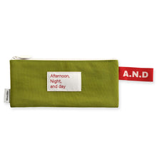 Load image into Gallery viewer, Monolike Afternoon Night and Day flat pen case, Green - Pencil Pouch, Portable Pencil Bag, Pencil Case, Office Pouch case
