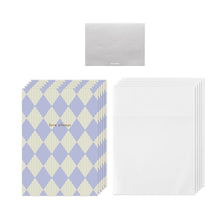 Load image into Gallery viewer, Monolike Paper Frame Photo Card Pattern, Argyle 5P SET - 4x6 Inch Picture Frame Note Card, Greeting cards, Assorted Happy Birthday, Thank you