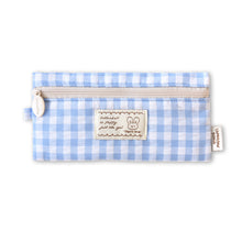 Load image into Gallery viewer, Monolike Unmatched Friends Fabric Check Pencil Case, Blue - Pencil Pouch, Portable Pencil Bag, Pencil Case, Office Pouch case, Fabric, Cushion, Soft, Pastel