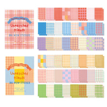 Load image into Gallery viewer, Monolike Big Wow Sticker Unmatched Friends Pattern Series.1 + Series.2 Set - Big Size Cute Stickers, Square Stickers