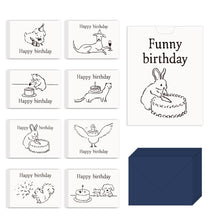 Load image into Gallery viewer, Monolike Message Funny birthday Card - Mix 40 Mini Postcards, 20 envelopes Package
