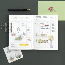 Load image into Gallery viewer, Monolike B6 Olivia's Flowers Diary 6 Month Planner, Yellow - Academic Planner, Weekly & Monthly Planner, Scheduler, Undated Planner, 128x182mm