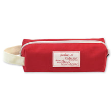 Load image into Gallery viewer, Monolike Archive Block Pen Case, Scarlet red - Pencil Pouch, Portable Pencil Bag, Pencil Case, Office Pouch case