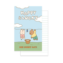 Load image into Gallery viewer, Monolike Happy and Lucky Littles Paperback Line Notebook - 03. Laundry_Design note, Mini note, Simple note, Notebook, 192 Pages, 4.13x6.69