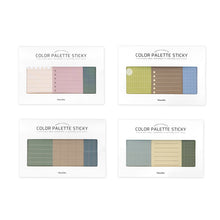 Load image into Gallery viewer, Monolike Color Palette Sticky Plan 30p Series. 2 B SET 4P - Self-Adhesive Memo Pad 30 Sheets