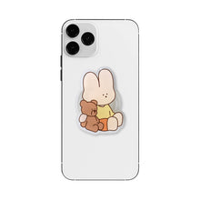 Load image into Gallery viewer, Monolike Happy and Lucky Littles Smart-tok Happy with teddy_cell phone grip,cell phone accessory,phone grip,phone grip holder