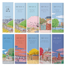 Load image into Gallery viewer, Monolike Twelve Months of Seoul Paper Bookmarks - 36-Pack, 9 Unique Designs, DIY Bookmark, Gift for Book Lovers