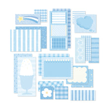 Load image into Gallery viewer, Monolike Blue Sherbet Sticker Pack (102pcs) - Aesthetic Scrapbooking Material, Writable Paper Sticker Set for Planners and Journals Decor