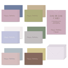 Load image into Gallery viewer, Monolike Day by Day Card, 108 Happy Birthday Classic - Mix 48 Mini Single cards, 24 envelopes Package