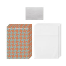 Load image into Gallery viewer, Monolike Paper Frame Photo Card Pattern, Houndstooth 5P SET - 4x6 Inch Picture Frame Note Card, Greeting cards, Assorted Happy Birthday, Thank you