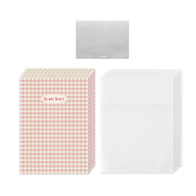 Load image into Gallery viewer, Monolike Paper Frame Photo Card Pattern, Check 5P SET - 4x6 Inch Picture Frame Note Card, Greeting cards, Assorted Happy Birthday, Thank you, Gift