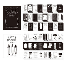 Load image into Gallery viewer, Monolike Big Wow Sticker Little Doodle Series.1 + Series.2 Set - Big Size Cute Stickers, Square Stickers