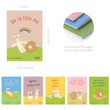 Load image into Gallery viewer, Monolike A5 Unmatched Friends Line Notebook 6P SET - Line note, Academic note, a portable note, 148x210mm, 48pages