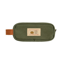 Load image into Gallery viewer, Monolike Unmatched Friends Butter Pencil Case, Khaki - Structured Square Desk Organizer, Large Capacity Aesthetic Stationery Pouch & Makeup Brush Bag