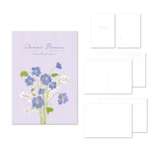 Load image into Gallery viewer, Monolike BASIC Olivia's Flowers 6-Month Undated Planner, Purple - Undated Academic Weekly & Monthly Planner