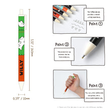 Load image into Gallery viewer, Monolike Olly Molly 0.38mm Gel Pens 5Pcs - Black Ink, Fine Point Smooth Writing Pens, Office School Supplies