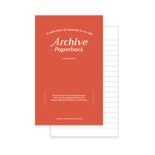 Load image into Gallery viewer, Monolike Archive Paperback Line Notebook - 01. Red_Design note, Mini note, Simple note, Notebook, 192 Pages, 4.13x6.69