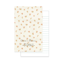 Load image into Gallery viewer, Monolike Olivia's Flowers Paperback Line Notebook - 02. Ivory_Design note, Mini note, Simple note, Notebook, 192 Pages, 4.13x6.69