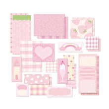 Load image into Gallery viewer, Monolike Strawberry Vanilla Sticker Pack (102pcs) - Aesthetic Scrapbooking Material, Writable Paper Sticker Set for Planners and Journals Decor