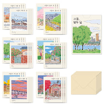 Load image into Gallery viewer, Monolike Day by Day Card, 101 Seoul Twelve Months - Mix 48 Mini Single cards, 24 envelopes Package
