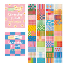 Load image into Gallery viewer, Monolike Wow Sticker Unmatched Friends Pattern Series.3 + Series.4 Set - Mini Size Cute Stickers, Square Stickers