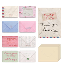 Load image into Gallery viewer, Monolike Message Nostalgia Thank you Card - Mix 40 Mini Postcards, 20 envelopes Package