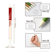 Load image into Gallery viewer, Monolike The Paragraph 0.38mm Gel Pens 5Pcs - Black Ink, Fine Point Smooth Writing Pens, Office School Supplies