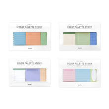 Load image into Gallery viewer, Monolike Color Palette Sticky Plan 30p Series. 2 A SET 4P - Self-Adhesive Memo Pad 30 Sheets