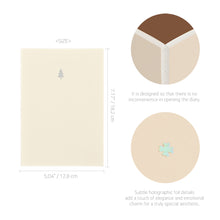 Load image into Gallery viewer, Monolike Nature Log 6 Month Undated Planner, Tree - B6 Lay Flat Diary with Clear PVC Pocket & Hologram Foil Cover for Office