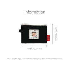 Load image into Gallery viewer, Monolike Happy and Lucky Card Case, Black - Small Nylon Pouch, Portable Keychain Coin Purse, Waterproof Card Sleeve, Compact Daily Organizer Case