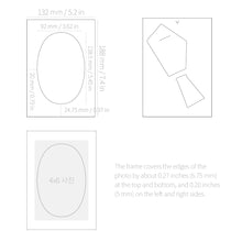 Load image into Gallery viewer, Monolike Standing Paper Photo Frames 4x6 Inch Window, Oval 20 Pack - Tabletop Cardboard Picture Frame Stand Set with Various Window Shapes for Desktop & Shelf Display