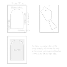 Load image into Gallery viewer, Monolike Standing Paper Photo Frames 4x6 Inch Window, Arch 20 Pack - Tabletop Cardboard Picture Frame Stand Set with Various Window Shapes for Desktop & Shelf Display