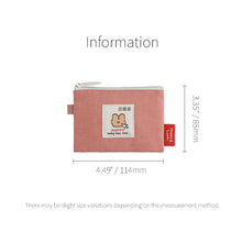 Load image into Gallery viewer, Monolike Happy and Lucky Card Case, Pink - Small Nylon Pouch, Portable Keychain Coin Purse, Waterproof Card Sleeve, Compact Daily Organizer Case