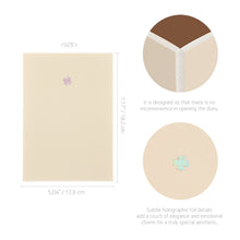 Load image into Gallery viewer, Monolike Nature Log 6 Month Undated Planner, Clover - B6 Lay Flat Diary with Clear PVC Pocket & Hologram Foil Cover for Office