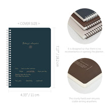 Load image into Gallery viewer, Monolike A5 Planning Notebook Archive 247, Navy - Undated 4-Month Planner, Portable Lay-Flat Spiral-Bound Diary for Office Use