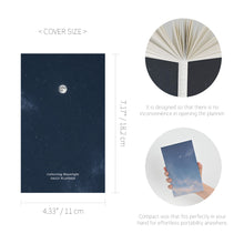 Load image into Gallery viewer, Monolike PVC Handy Planner Notebook Moonlight, Deep night - Undated 5 Month Planner, Handheld Lay Flat Diary with Clear PVC Pocket Cover for Office