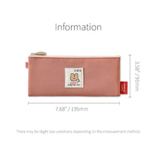 Load image into Gallery viewer, Monolike Happy and Lucky Daily pen case, Pink - Slim Water-Resistant Nylon Pen Pouch, Aesthetic Vivid Stationery Organizer for Office