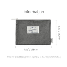 Load image into Gallery viewer, Monolike Archive 247 Faded Flat Pouch, Light Gray - Makeup Bag, Cosmetic Bag, Travel Bag, Toiletry Bag, Organizer, Storage Bag