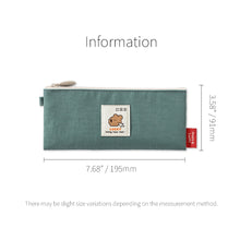 Load image into Gallery viewer, Monolike Happy and Lucky Daily pen case, Mint - Slim Water-Resistant Nylon Pen Pouch, Aesthetic Vivid Stationery Organizer for Office