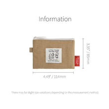 Load image into Gallery viewer, Monolike Happy and Lucky Card Case, Beige - Small Nylon Pouch, Portable Keychain Coin Purse, Waterproof Card Sleeve, Compact Daily Organizer Case