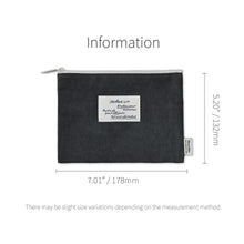 Load image into Gallery viewer, Monolike Archive 247 Faded Flat Pouch, Gray - Makeup Bag, Cosmetic Bag, Travel Bag, Toiletry Bag, Organizer, Storage Bag