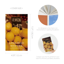 Load image into Gallery viewer, Monolike PVC Handy Planner Notebook Capture The Life, Fresh lemons - Undated 5 Month Planner, Handheld Lay Flat Diary with Clear PVC Pocket Cover for Office