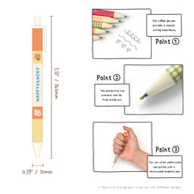 Load image into Gallery viewer, Monolike Happy and Lucky 0.38mm Gel Pens 5Pcs - Black Ink, Fine Point Smooth Writing Pens, Office School Supplies