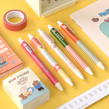 Load image into Gallery viewer, Monolike Happy and Lucky 0.38mm Gel Pens 5Pcs - Black Ink, Fine Point Smooth Writing Pens, Office School Supplies