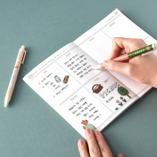 Load image into Gallery viewer, Monolike Happy and Lucky 0.38mm Gel Pens 5Pcs - Black Ink, Fine Point Smooth Writing Pens, Office School Supplies