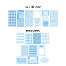 Load image into Gallery viewer, Monolike Blue Sherbet Sticker Pack (102pcs) - Aesthetic Scrapbooking Material, Writable Paper Sticker Set for Planners and Journals Decor